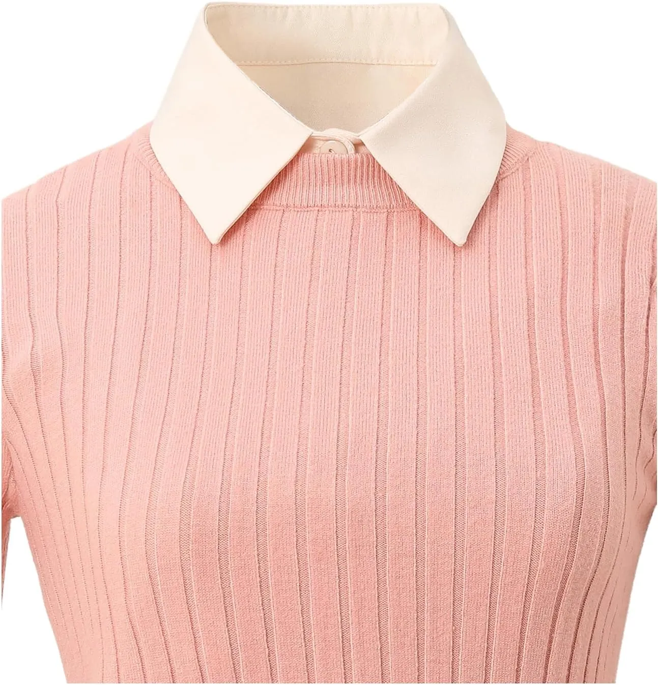 Verdusa Women's Fake Collar Detachable Dickey Collar Half Shirts Blouse