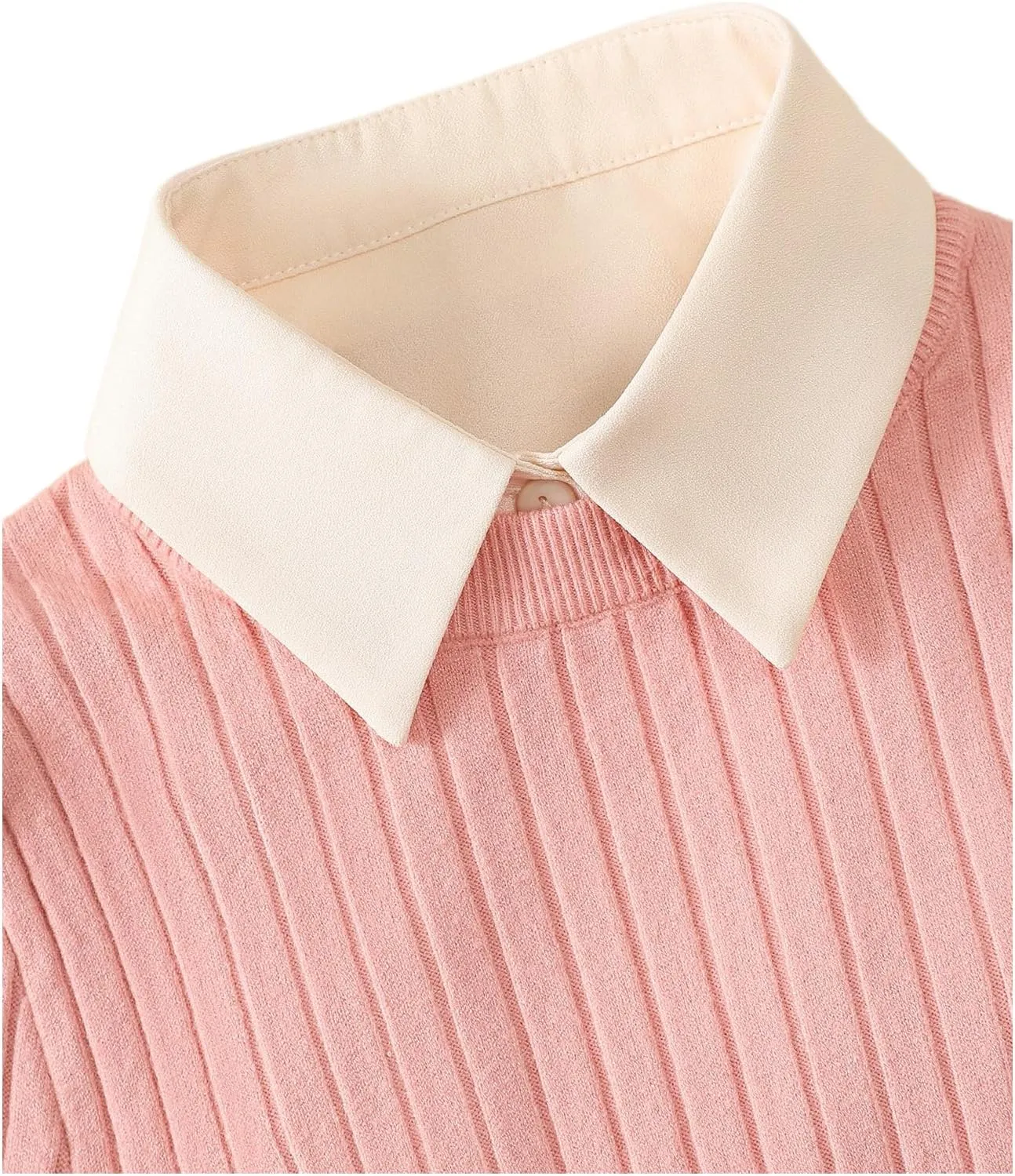 Verdusa Women's Fake Collar Detachable Dickey Collar Half Shirts Blouse