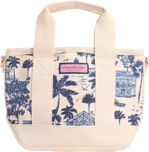 vineyard vines Printed Heritage Mini Tote, Nautical Navy