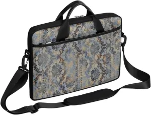 Vintage Boho Laptop Computer Bag Waterproof Shoulder Messenger Bag 13-15 inch Durable Laptop Tote Bag with Shoulder Strap Handle Lightweight Crossbody Briefcase