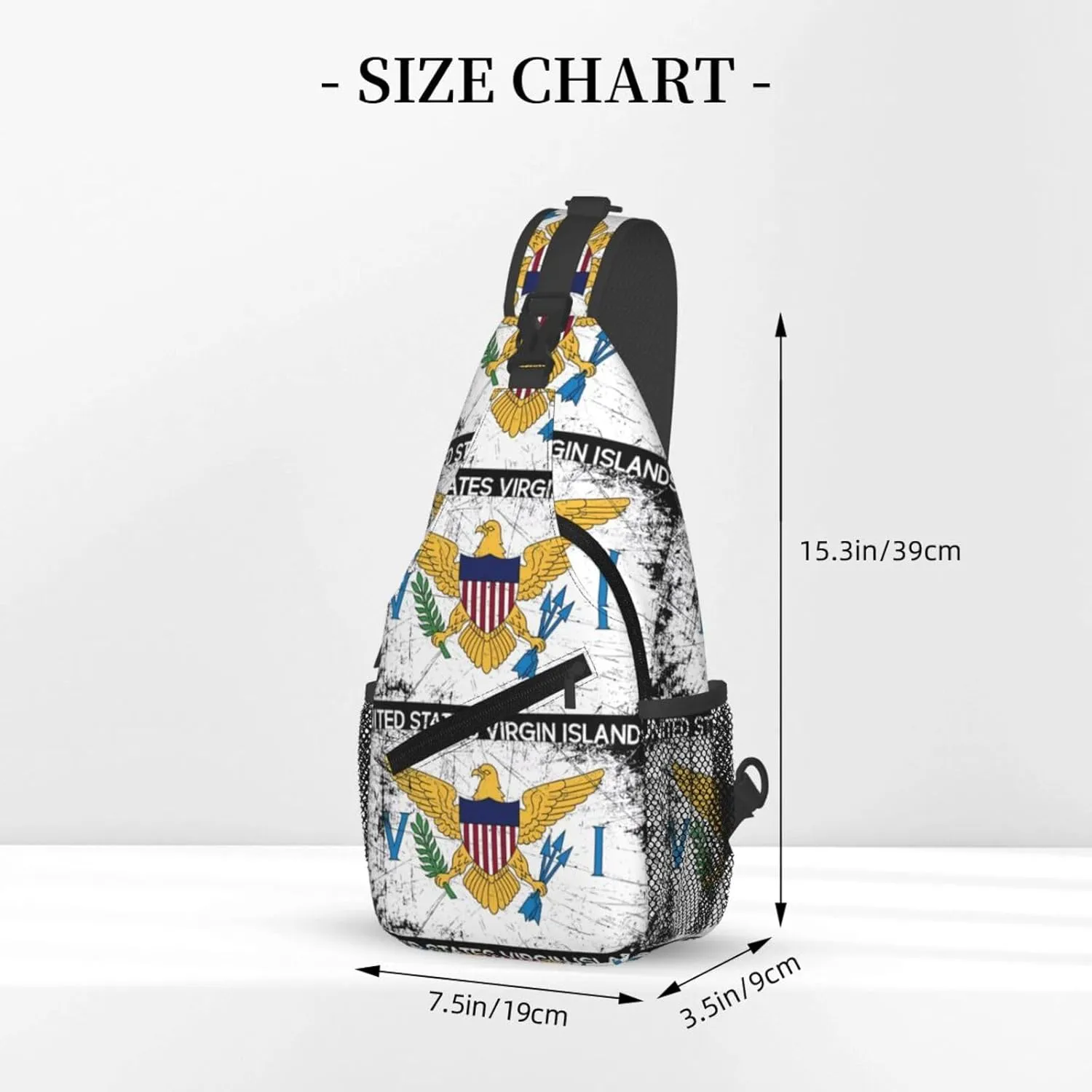 Vintage Half South African American Flag Sling Bag Adjustable Chest Bags Crossbody Bag Travel Shoulder Backpack