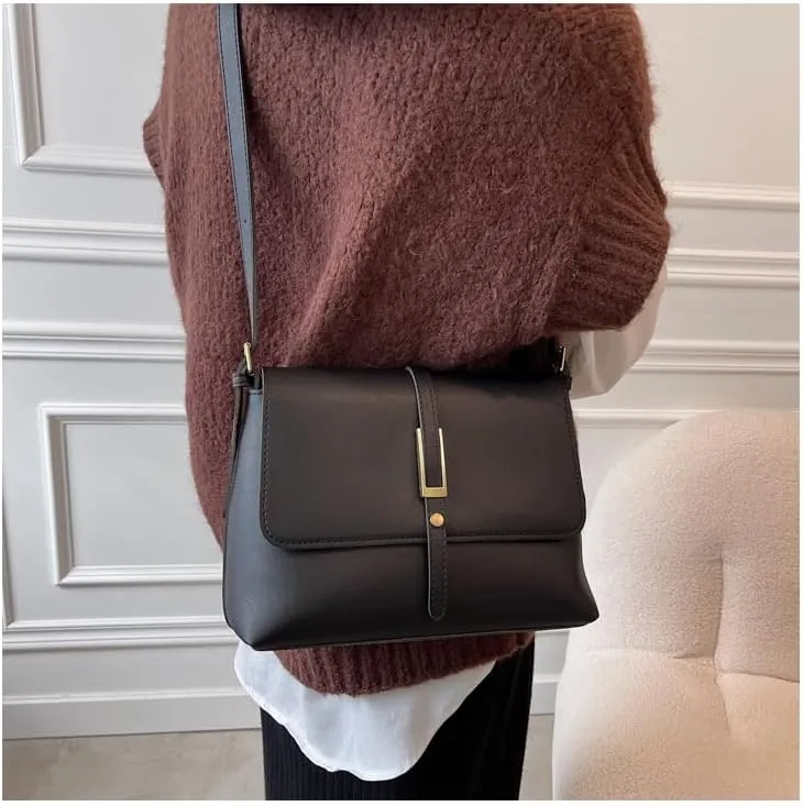 Vintage-Inspired Women's Fashion Large Shoulder Bag with Sleek Design, Ample Storage, Comfortable Adjustable Strap,