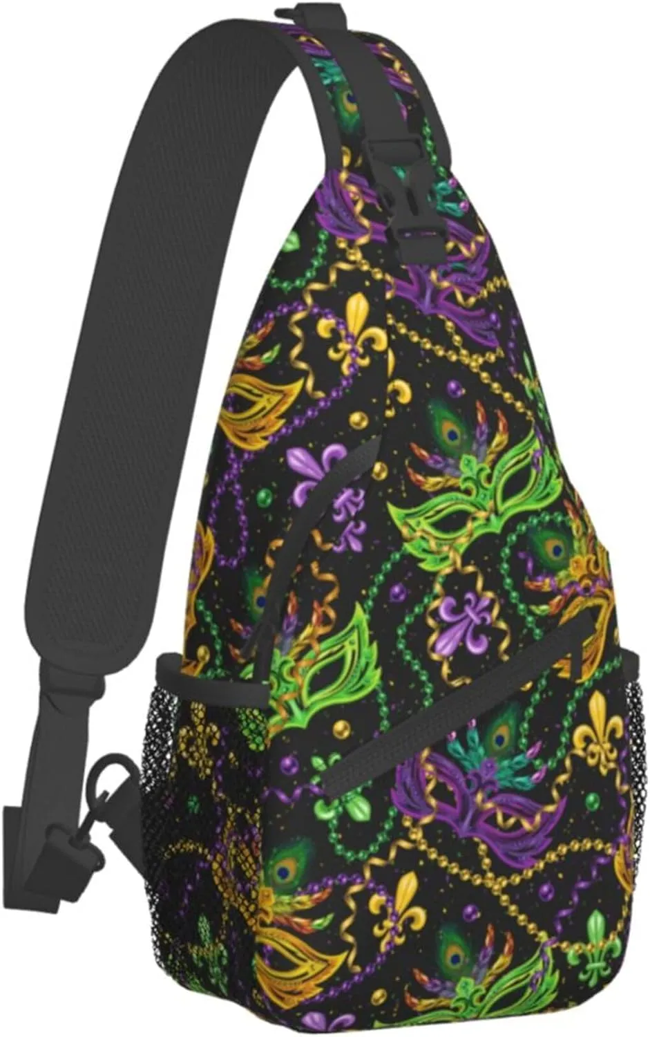 Vintage Masks Mardi gras Chest Crossbody Multipurpose Crossbody Sling Backpack Premium Chest Crossbody Casual Crossbody Bags Daypack