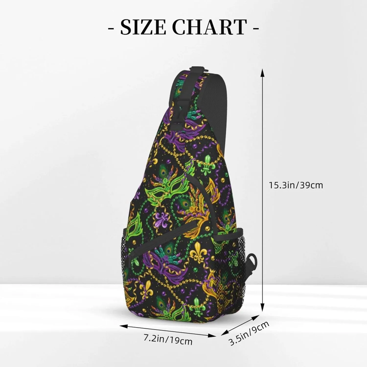 Vintage Masks Mardi gras Chest Crossbody Multipurpose Crossbody Sling Backpack Premium Chest Crossbody Casual Crossbody Bags Daypack