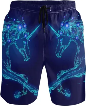 visesunny Fashion Funny Style Men's Beach Shorts Swim Trunks Quick Dry Casual Polyester Swim Shorts with Pockets S-XXL