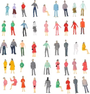 VOSAREA 50pcs Mini People Figurines in Capsules - Fun Miniature Figures for Sand Table - Model Trains Playhouse Accessories and Cellphone Cases for Creative Crafting and