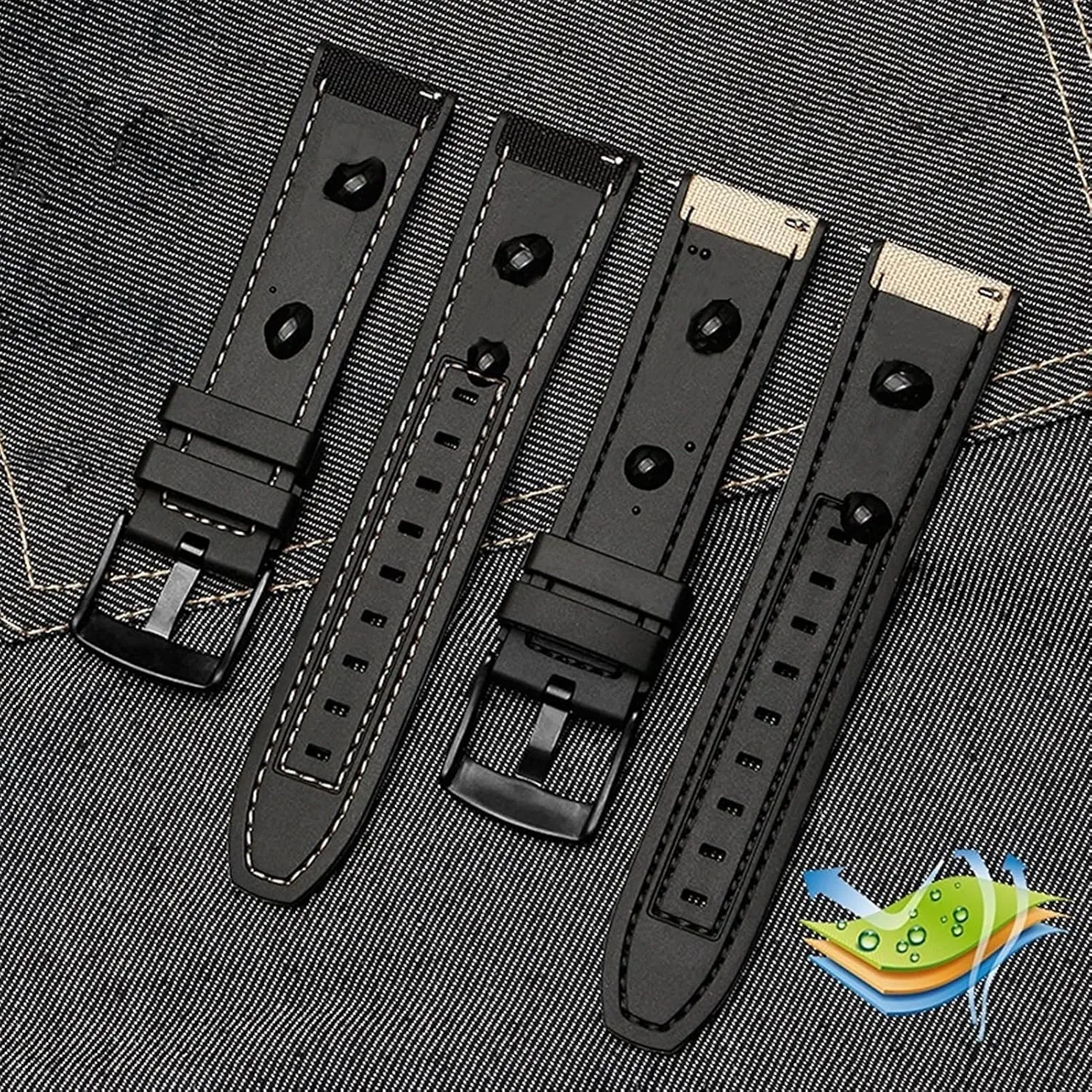 Watch Strap Rubber Strap Silicone Strap Universal Strap Buckle Strap Cowhide Strap Nylon Leather Silicone Strap Folding Buckle Strap Watch Strap Strap