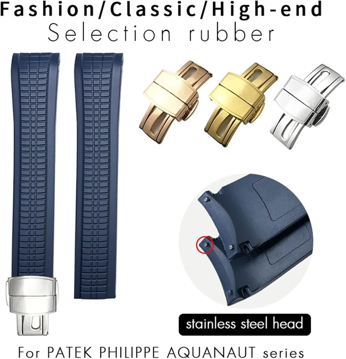 Watch Strap Rubber Strap Silicone Strap Universal Strap Buckle Strap Cowhide Strap Nylon Leather Silicone Strap Folding Buckle Strap Watch Strap Strap