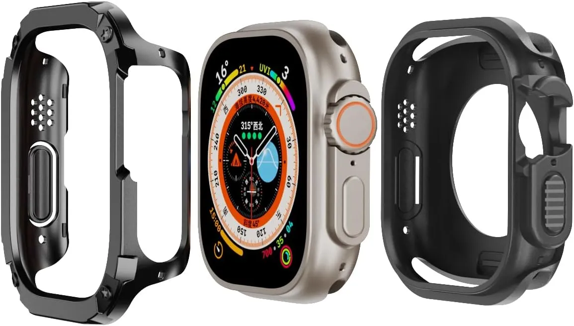 WatchCase for Apple Watch Ultra Cover 49mm 40mm 41mm 44mm 45mm 42mm 38mm Anti-fall Shell iWatch Series 9 8 7 6 5 4 SE 3 2 Watch Case