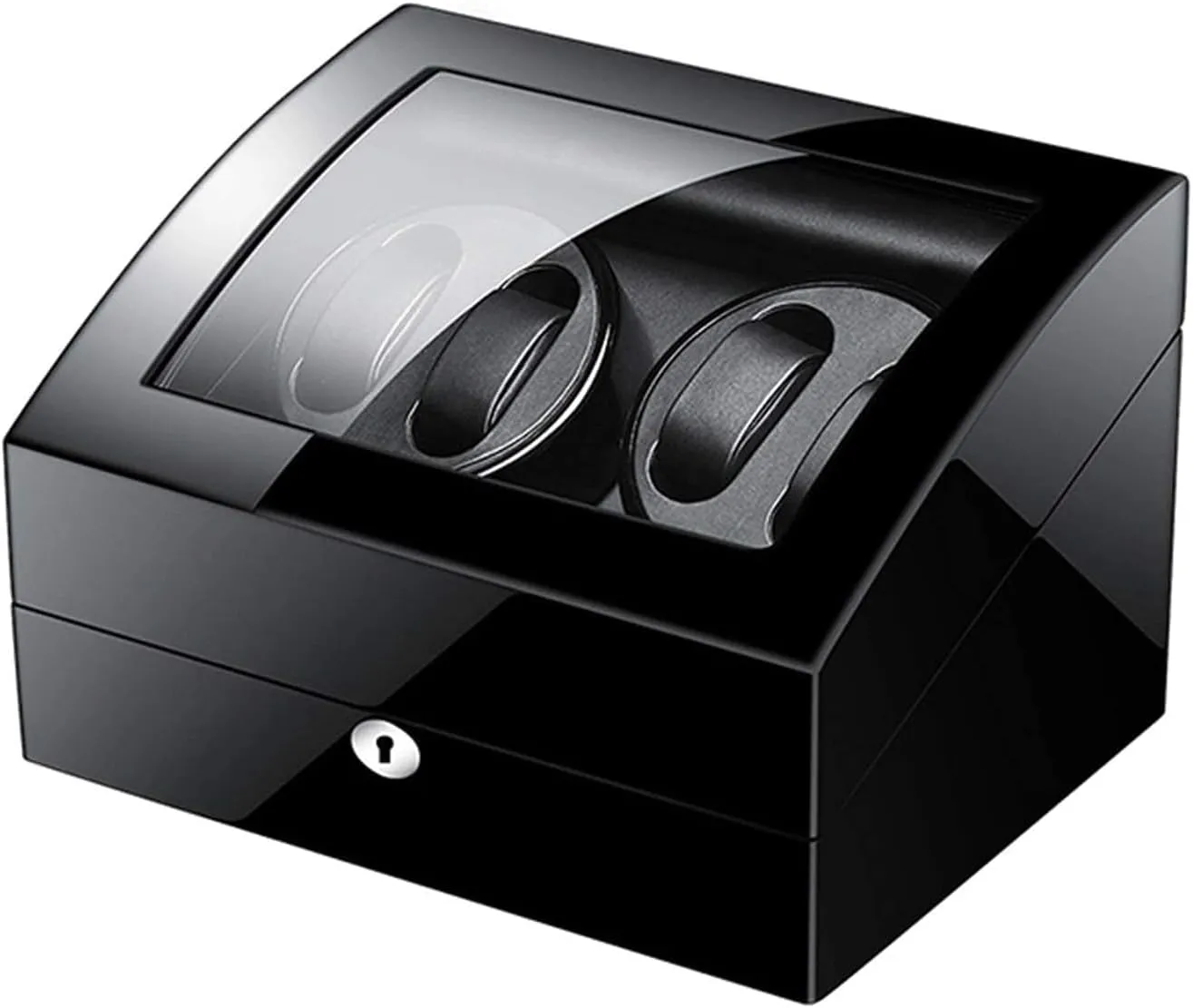 Watches and Jewelry Automatic Watch Winder Box for 4 Watches 6 Storage with Key Wood Shell Piano Paint Exterior Adapter