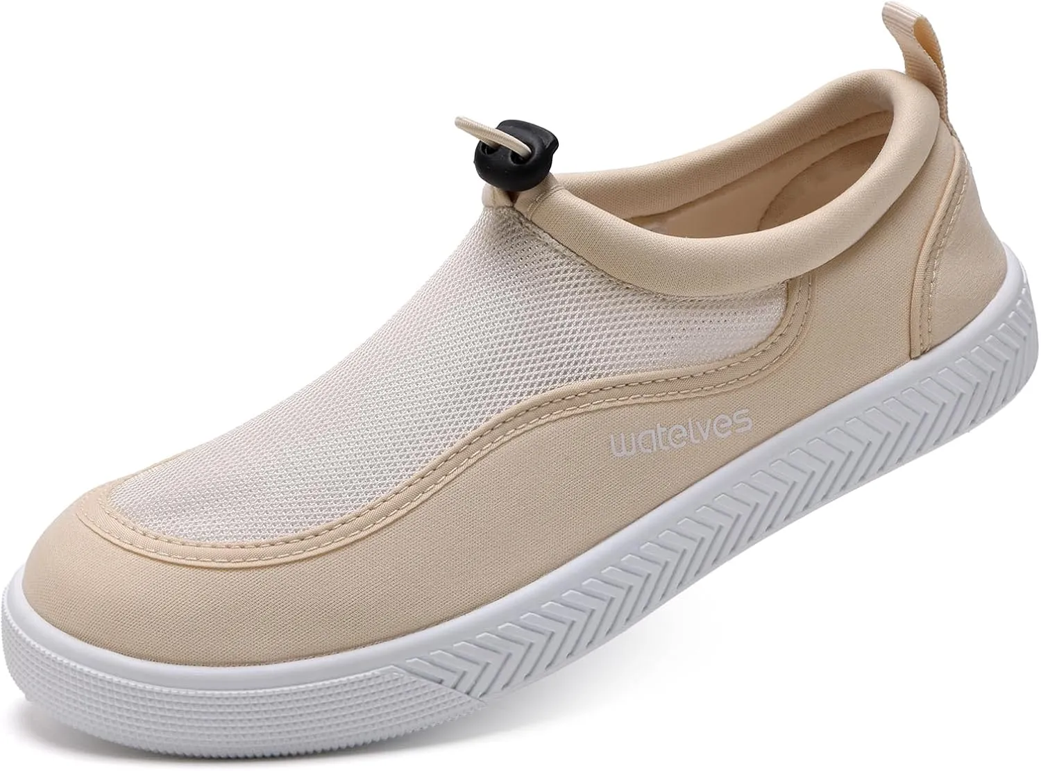 WateLves Water Shoes for Women and Men - Quick-Dry Multi-Purpose Casual Water Sneakers Slip-On with Drainage Holes - Lightweight, Breathable Aqua Shoes for Swim Beach Walking (Beige, 37)