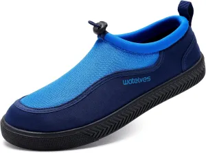 WateLves Water Shoes for Women and Men - Quick-Dry Multi-Purpose Casual Water Sneakers Slip-On with Drainage Holes - Lightweight, Breathable Aqua Shoes for Swim Beach Walking (Blue, 43)