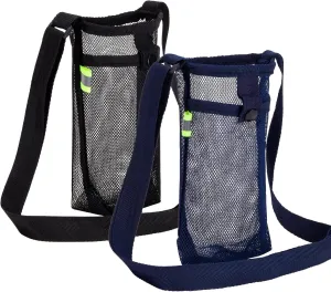Water Bottle Holder Carrier with Adjustable Shoulder Strap - Beach & Sports Bottle Bag for Hiking, Gym, Camping, Walking, Travel