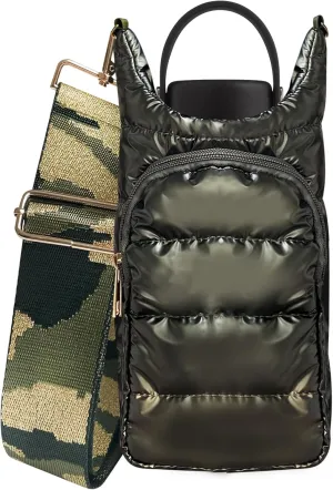 Water Bottle Holder with Strap Quilted Crossbody HydroBag Stylish Puffer Waterbottle Purses Water Bottle Sling Bag Water Bottle Accessories for Gifts Outdoor Travel Walking Hiking Camping