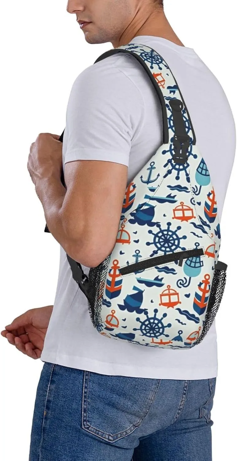 Watercolor Giraffe Texture Crossbody Bags Cross Chest Bag Adjustable Sling Backpack for Women Men