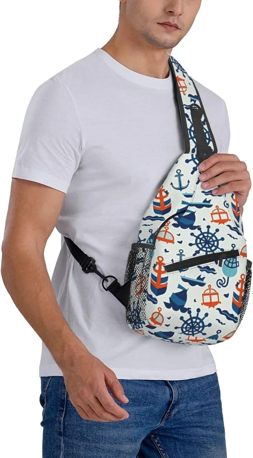 Watercolor Giraffe Texture Crossbody Bags Cross Chest Bag Adjustable Sling Backpack for Women Men