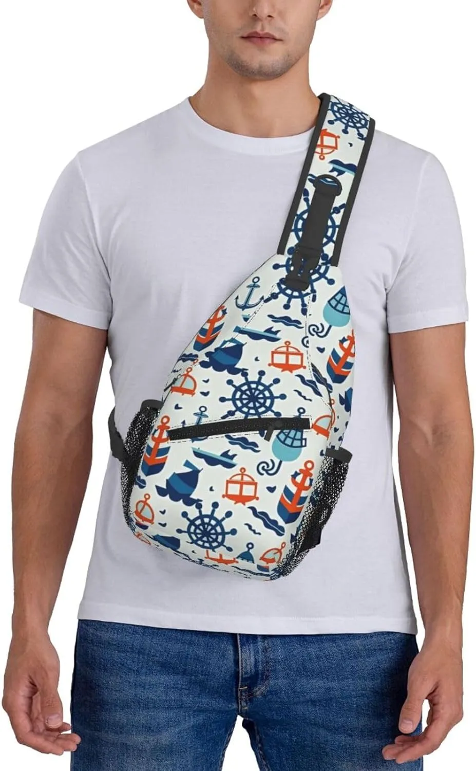 Watercolor Giraffe Texture Crossbody Bags Cross Chest Bag Adjustable Sling Backpack for Women Men