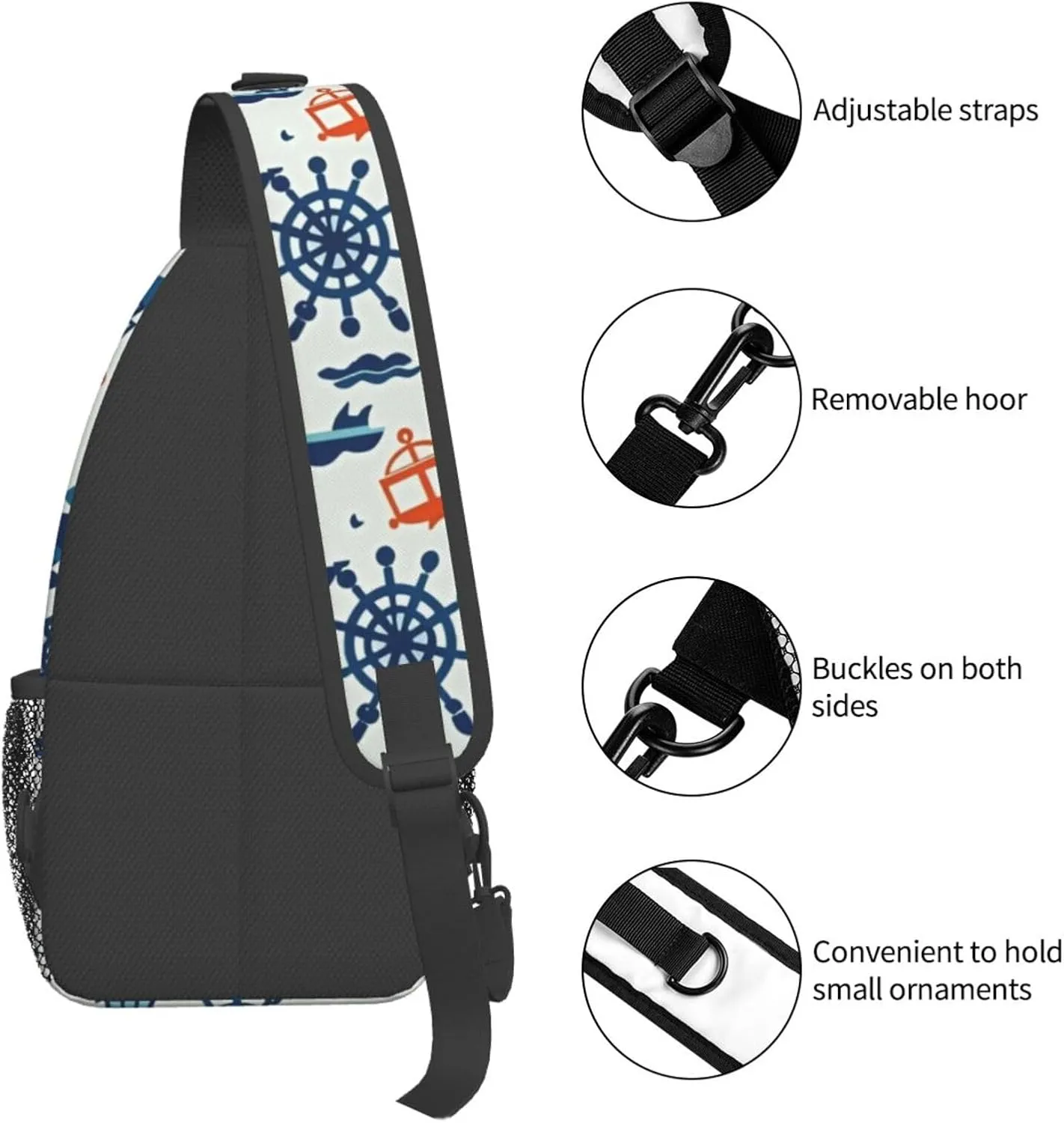 Watercolor Giraffe Texture Crossbody Bags Cross Chest Bag Adjustable Sling Backpack for Women Men