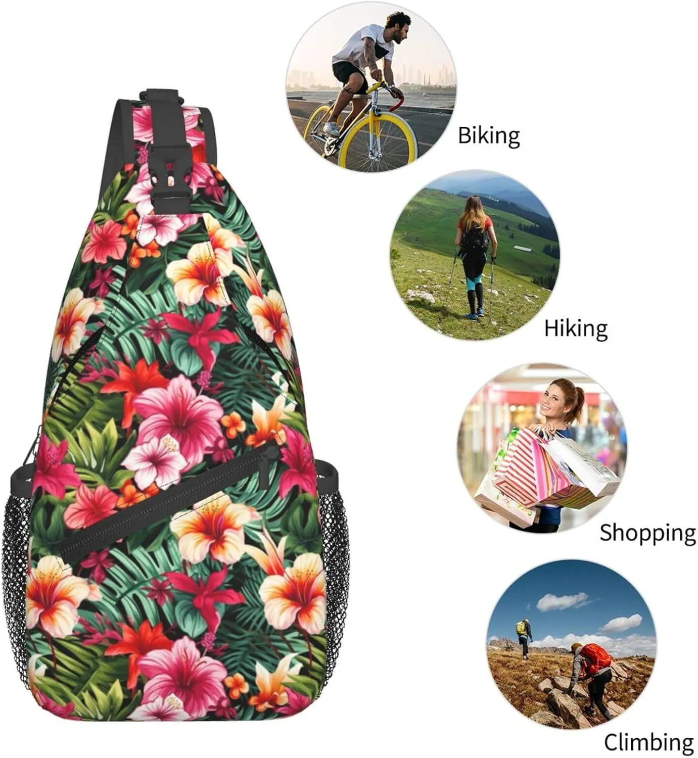 Watermelon Watermelon Skin Crossbody Bag Adjustable Sling Bag Casual Chest Bags Travel Shoulder Backpack