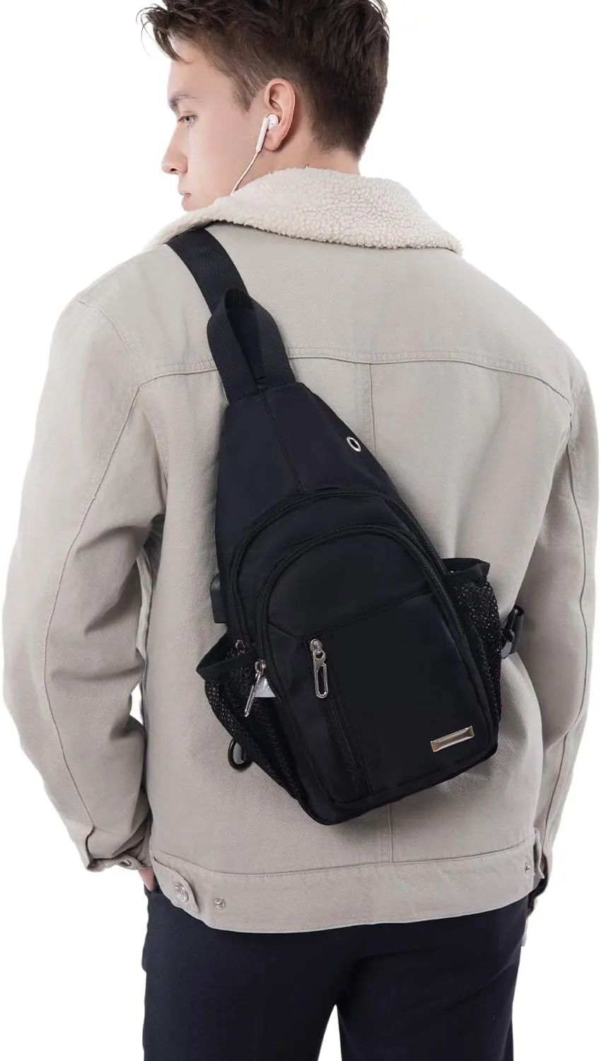Waterproof Sling Backpack Crossbody Sling Bag, Cross Bag Adjustable Travel Hiking Essentials Casual Daypack Multipurpose Chest Bag Purse for Women Men
