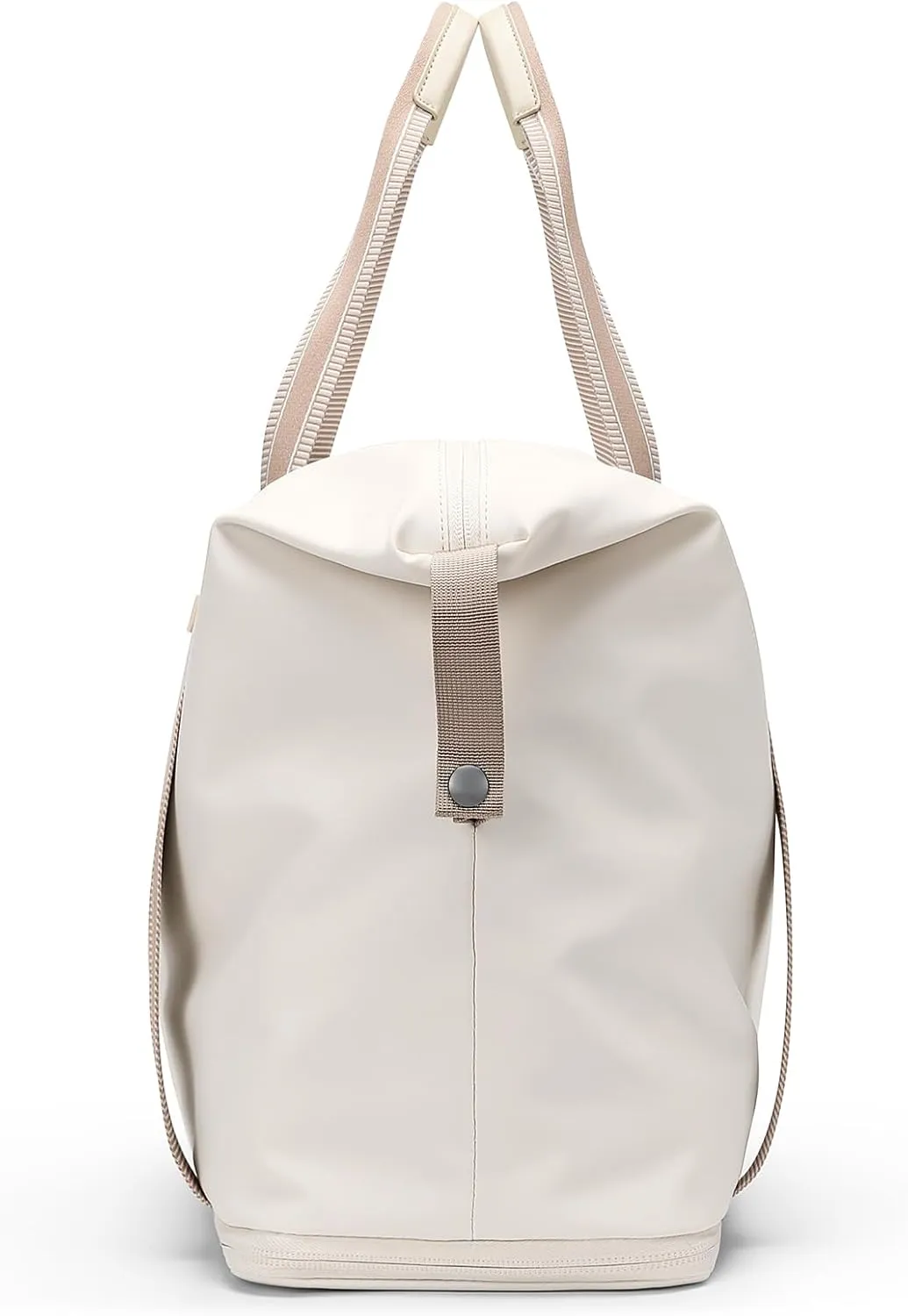 Weekender Foldable Travel Duffel Bag - Waterproof Carry On Tote for Women's Travel, Sport, Gym, Hospital Labor and Delivery - Overnight Luggage Bag, 40L, Beige