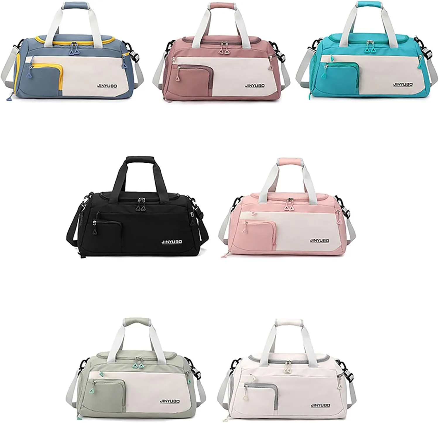 Weekender Overnight Bag Travel Duffel Bag with Independent Shoe Compartment Carry On Sports Tote Gym Bag for Women Men (Beige)