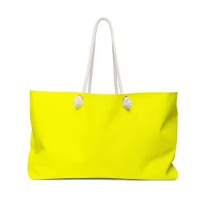 Weekender Tote Bag - Bright Yellow by inQue.Style