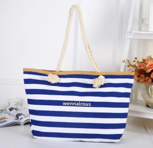 wennalrous High quality  shopping tote bag cotton canvas beach bag
