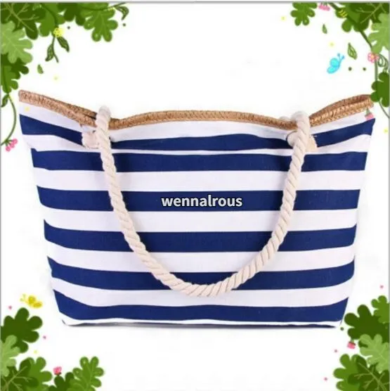 wennalrous High quality  shopping tote bag cotton canvas beach bag