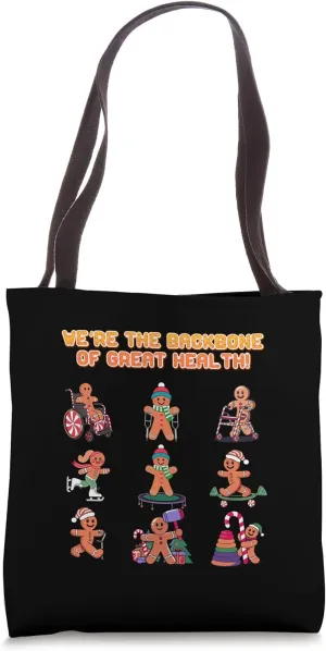 Were the Backbone of Great Health Funny Chiropractor Humor Tote Bag