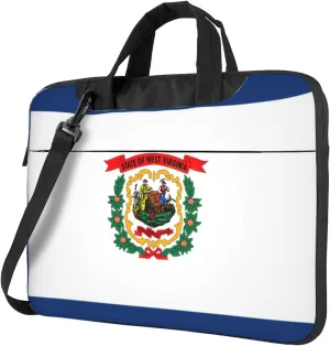 West Virginia State Flag Print Laptop Adjustable Shoulder Strap With Handle Accessory Pocket For Men Women
