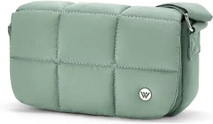 WESTBRONCO Small Puffer Crossbody Bags for Women Nylon Shoulder Bag Quilted Crossbody Purse with Adjustable Strap
