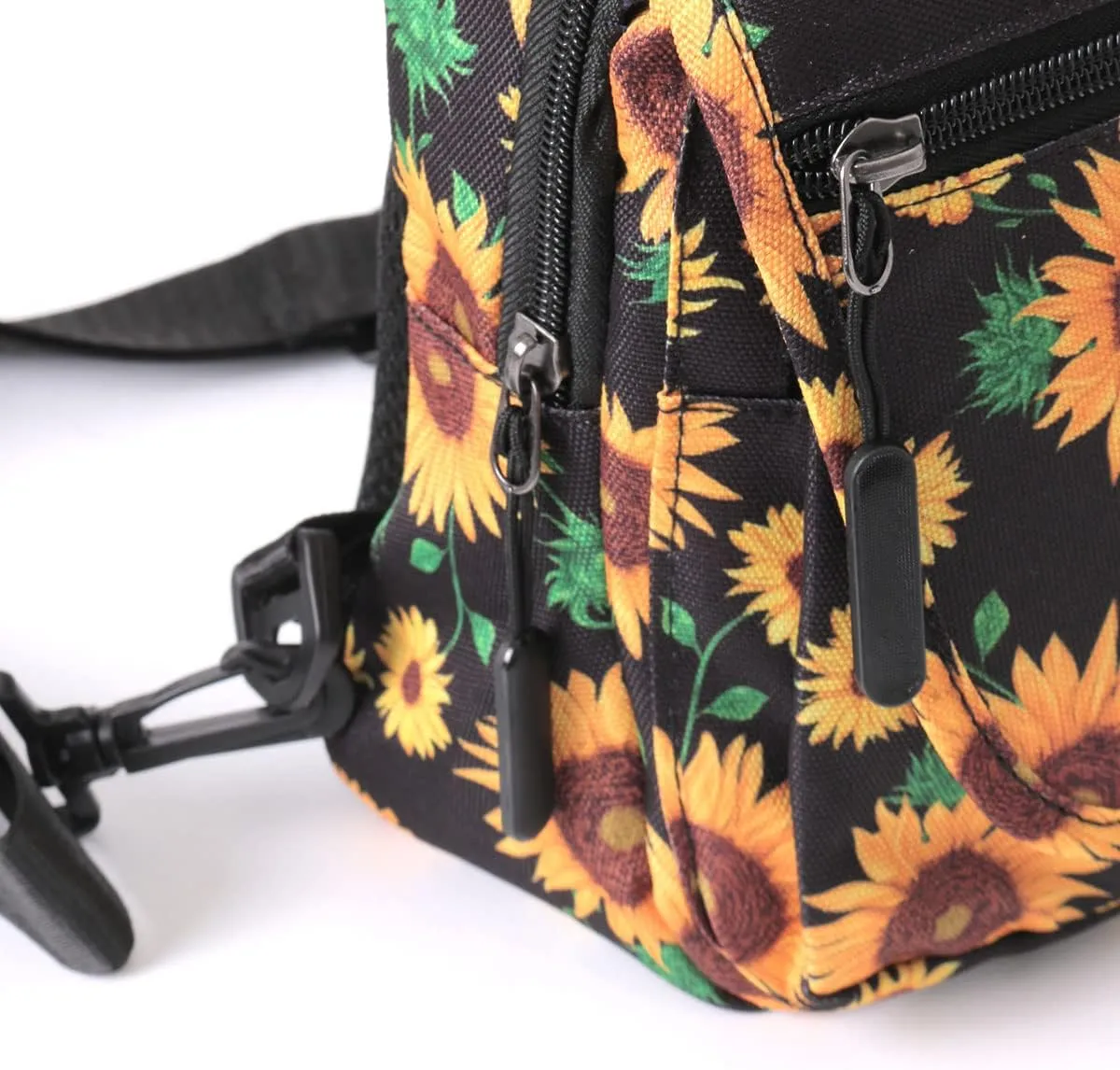 WESTEND Novelty Crossbody Sling Bag Backpack with Adjustable Strap for Men and Women, Sunflower