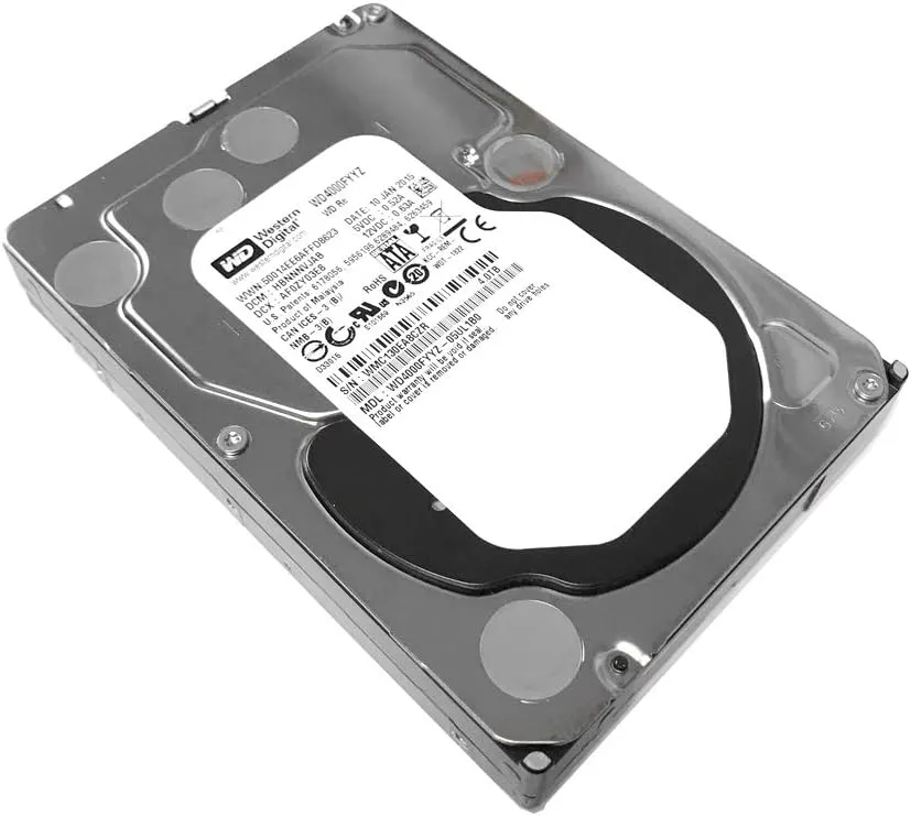 Western Digital 4TB 3.5 Inch SATA III, 7200 RPM, 64 MB Cache Enterprise Hard Drive (Western Digital4000FYYZ)