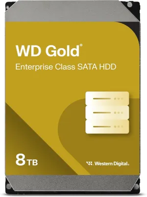 Western Digital 8TB WD Gold Enterprise Class Internal Hard Drive - 7200 RPM Class, SATA 6 Gb/s, 256 MB Cache, 3.5" - WD8005FRYZ