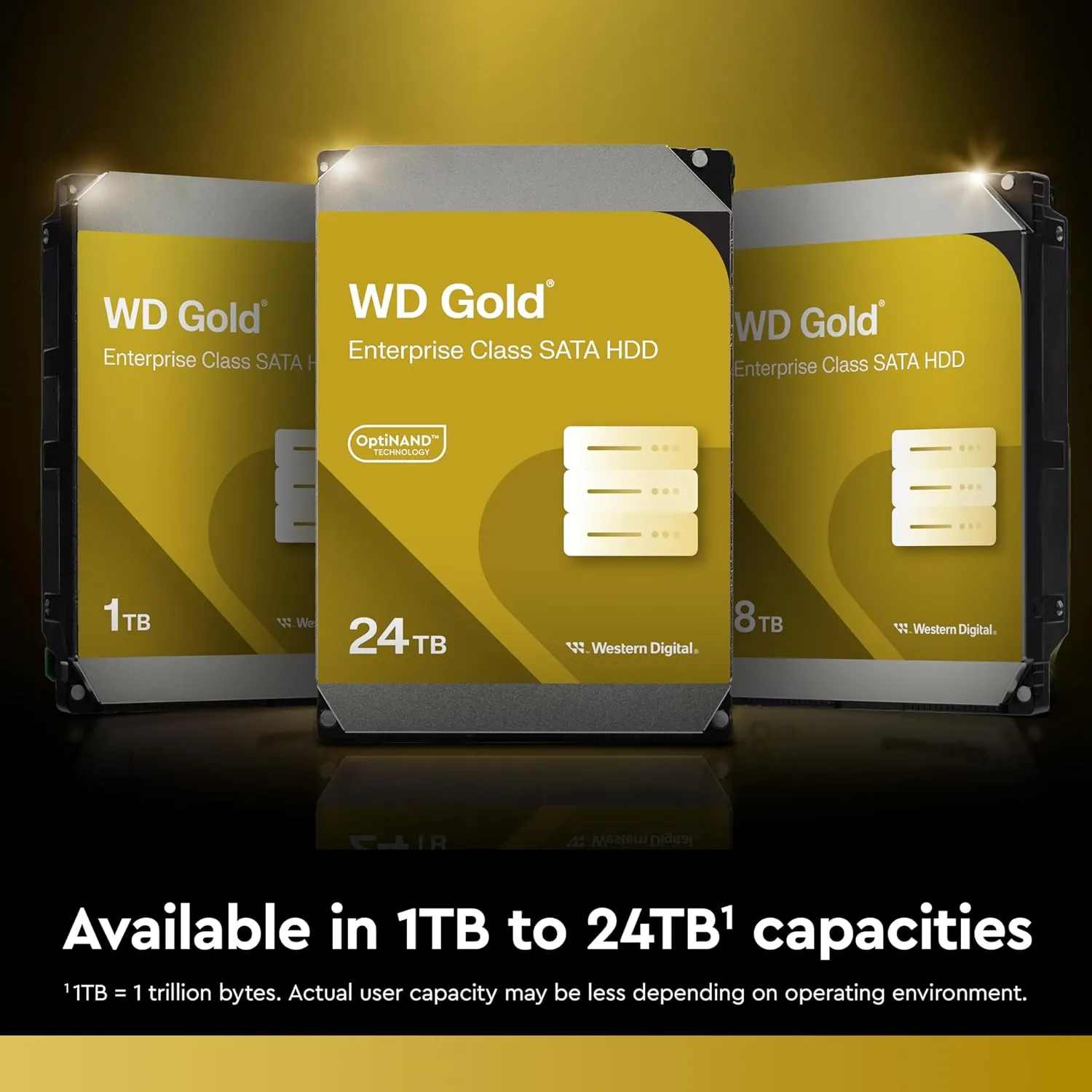 Western Digital 8TB WD Gold Enterprise Class Internal Hard Drive - 7200 RPM Class, SATA 6 Gb/s, 256 MB Cache, 3.5" - WD8005FRYZ