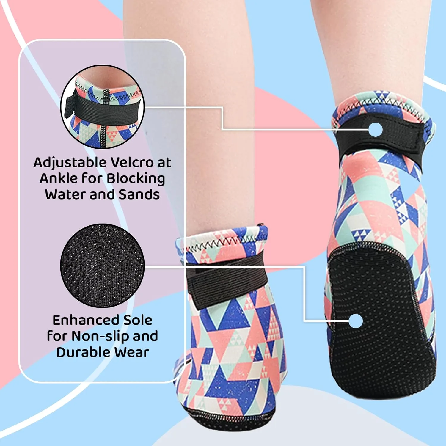 Wetsuit Booties for Kids Keep Warm in Cold Water