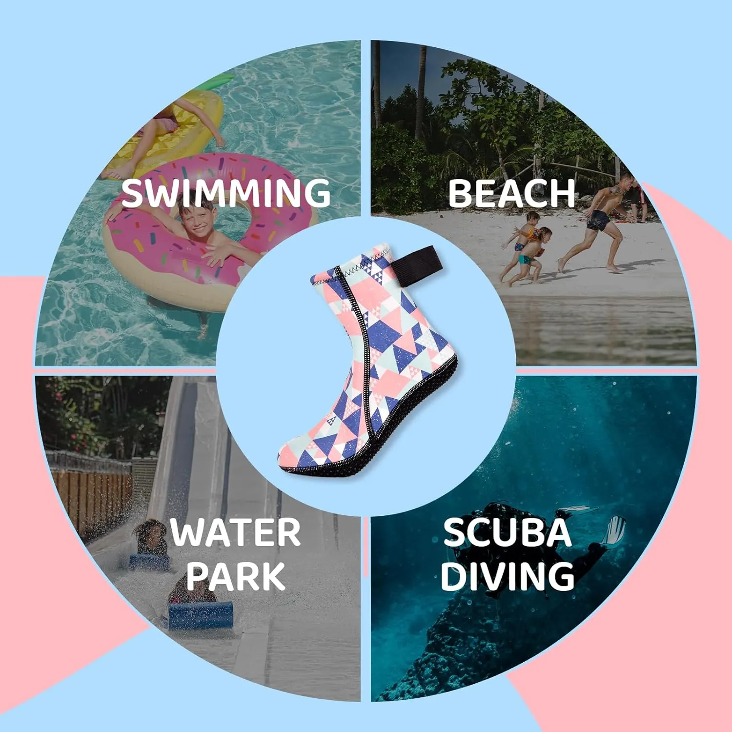 Wetsuit Booties for Kids Keep Warm in Cold Water