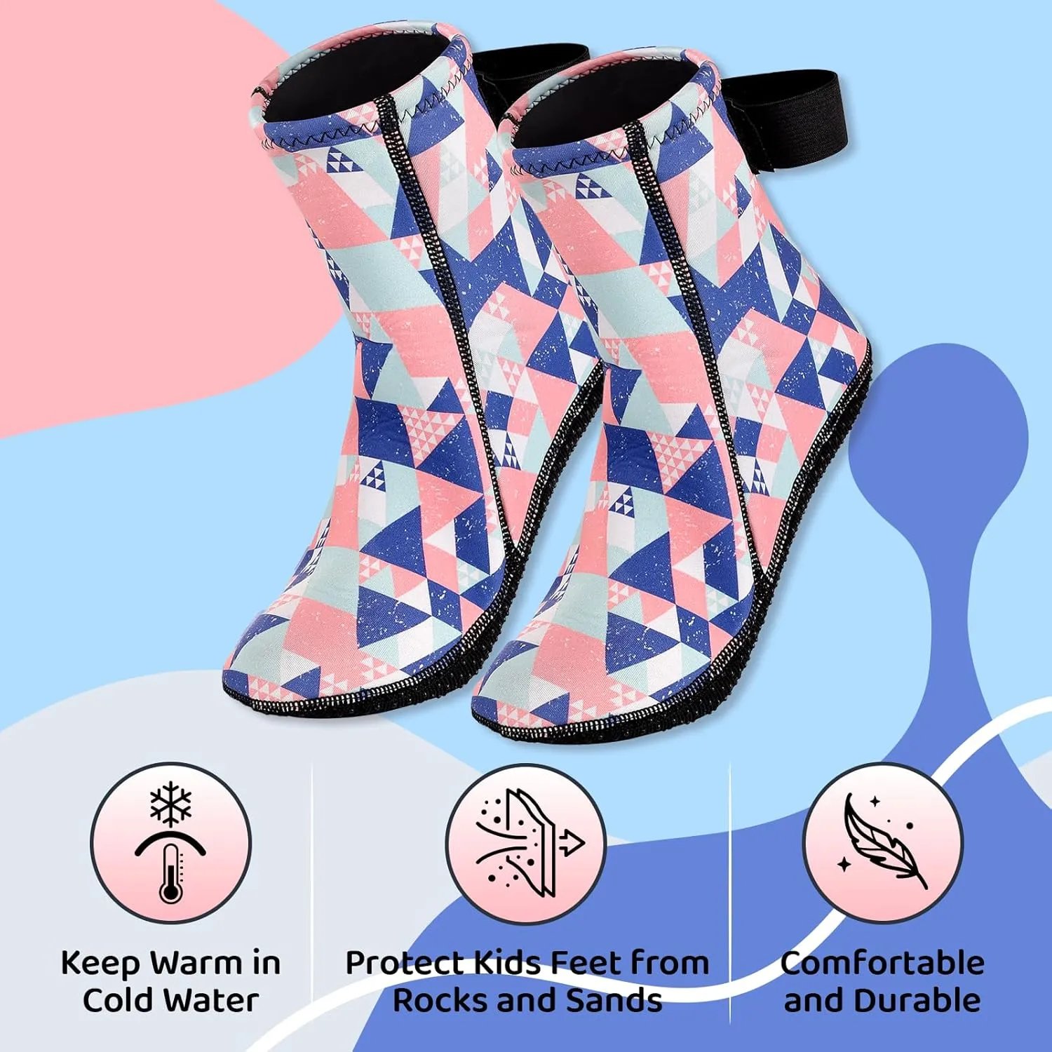 Wetsuit Booties for Kids Keep Warm in Cold Water