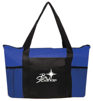 Wide Zippered Tote Bag
