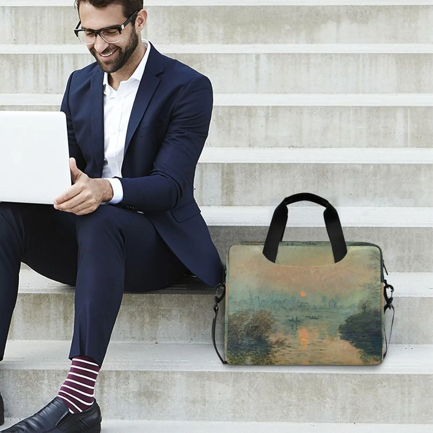 WIHVE Laptop Shoulder Bag 15 14 13inch Laptop Case Bag for Women Men