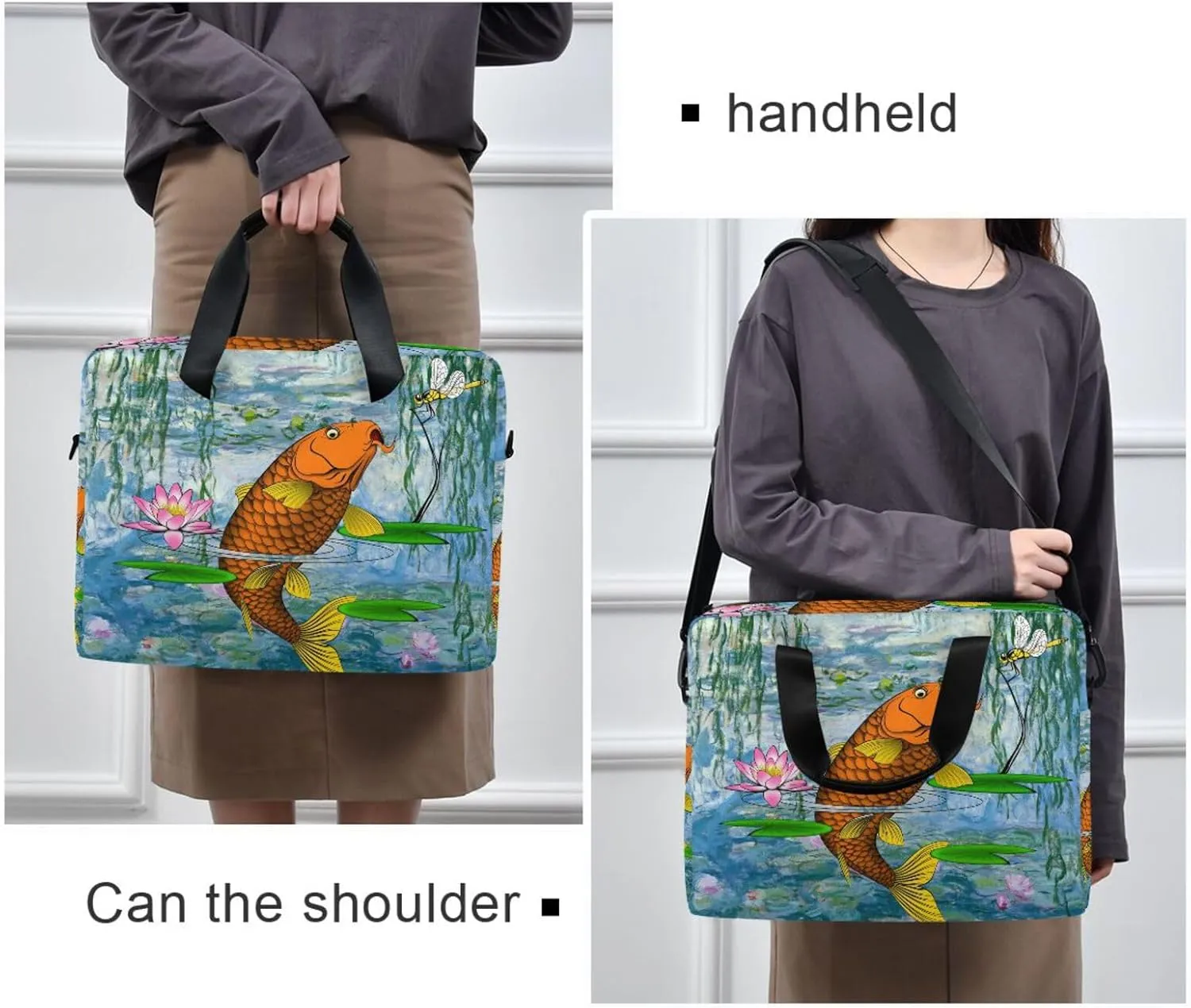 WIHVE Laptop Shoulder Bag 15 14 13inch Laptop Case Bag for Women Men