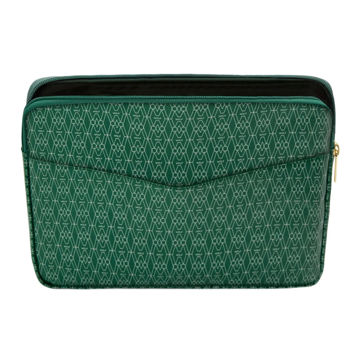 Wolf Signature Vegan Collection Green Laptop Zip Case