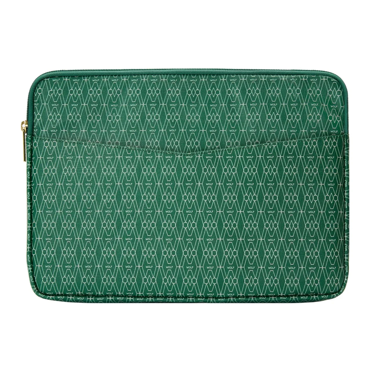 Wolf Signature Vegan Collection Green Laptop Zip Case