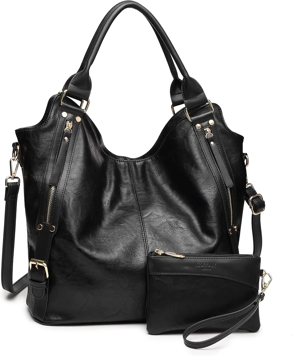 Women Tote Bag Handbags PU Leather Fashion Hobo Shoulder Bags with Adjustable Shoulder Strap