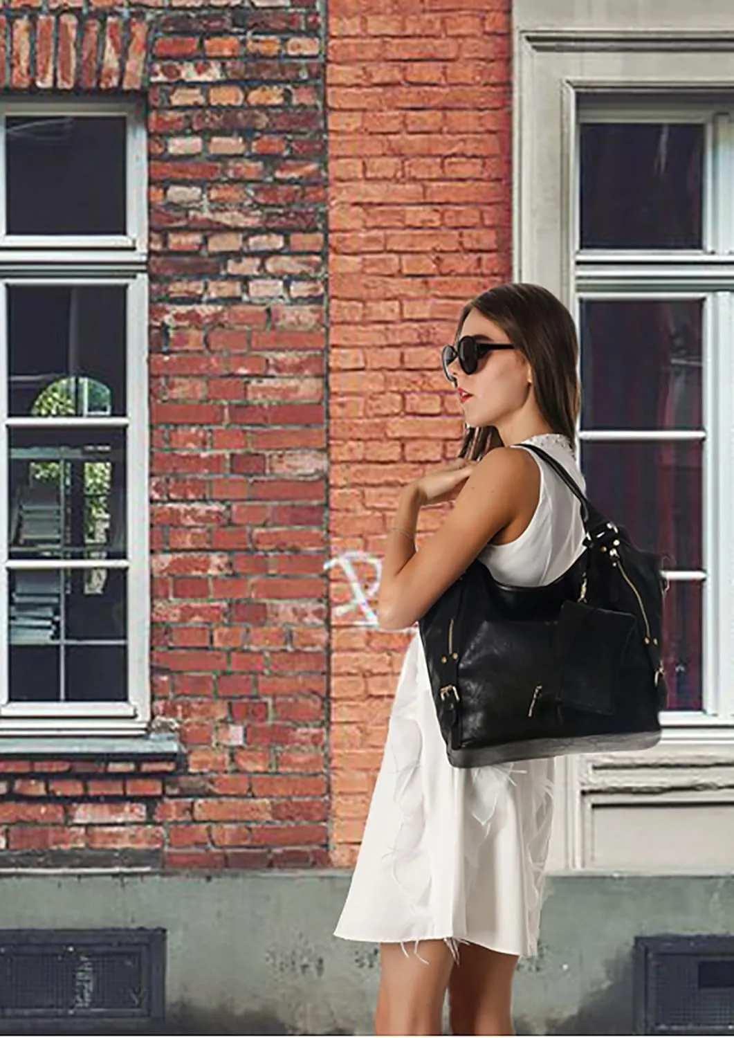 Women Tote Bag Handbags PU Leather Fashion Hobo Shoulder Bags with Adjustable Shoulder Strap