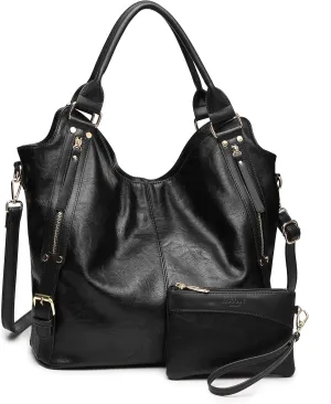 Women Tote Bag Handbags PU Leather Fashion Hobo Shoulder Bags with Adjustable Shoulder Strap