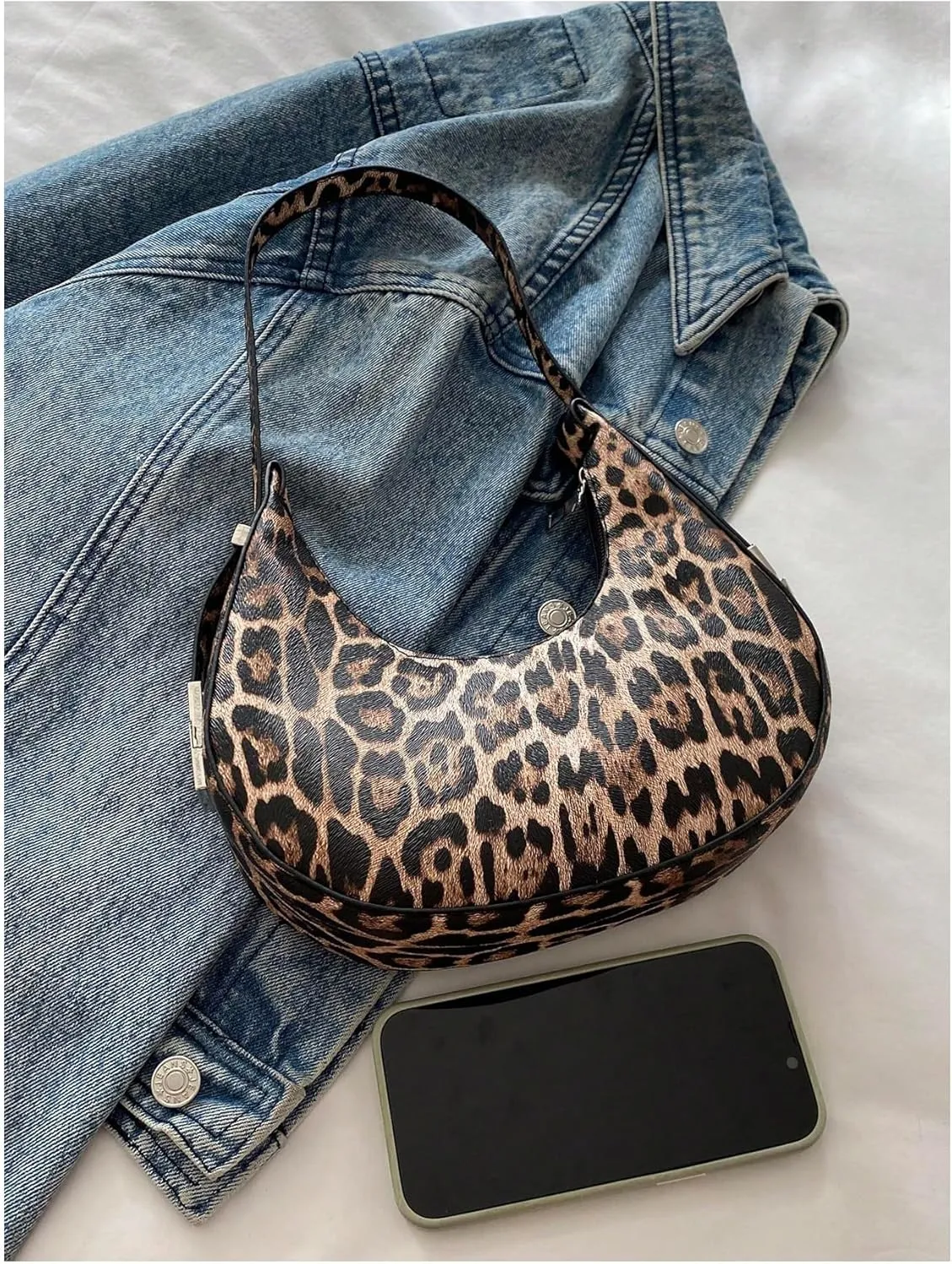 Women's Classic Shoulder Handbag Zip Top Adjustable Strap Clutch Purse Bag Retro Shoulder Tote Handbag