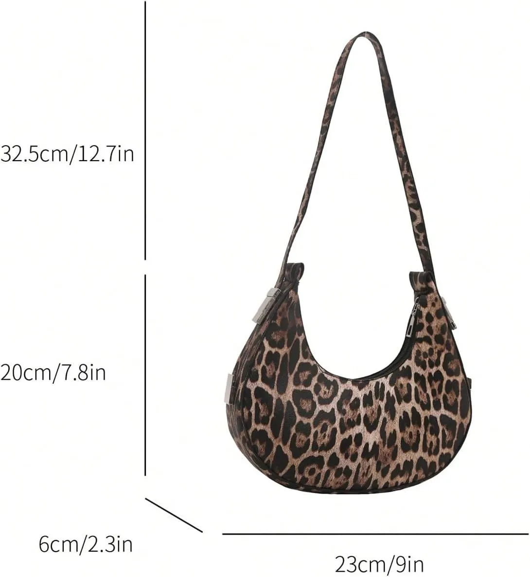 Women's Classic Shoulder Handbag Zip Top Adjustable Strap Clutch Purse Bag Retro Shoulder Tote Handbag