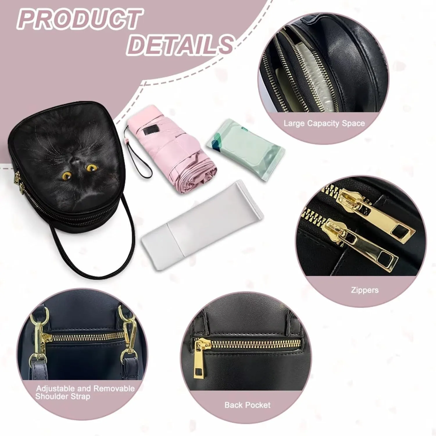 Womens Crossbody Bag Small Double Layer Purses for Women Shoulder Bag Trendy with Zipper Closure